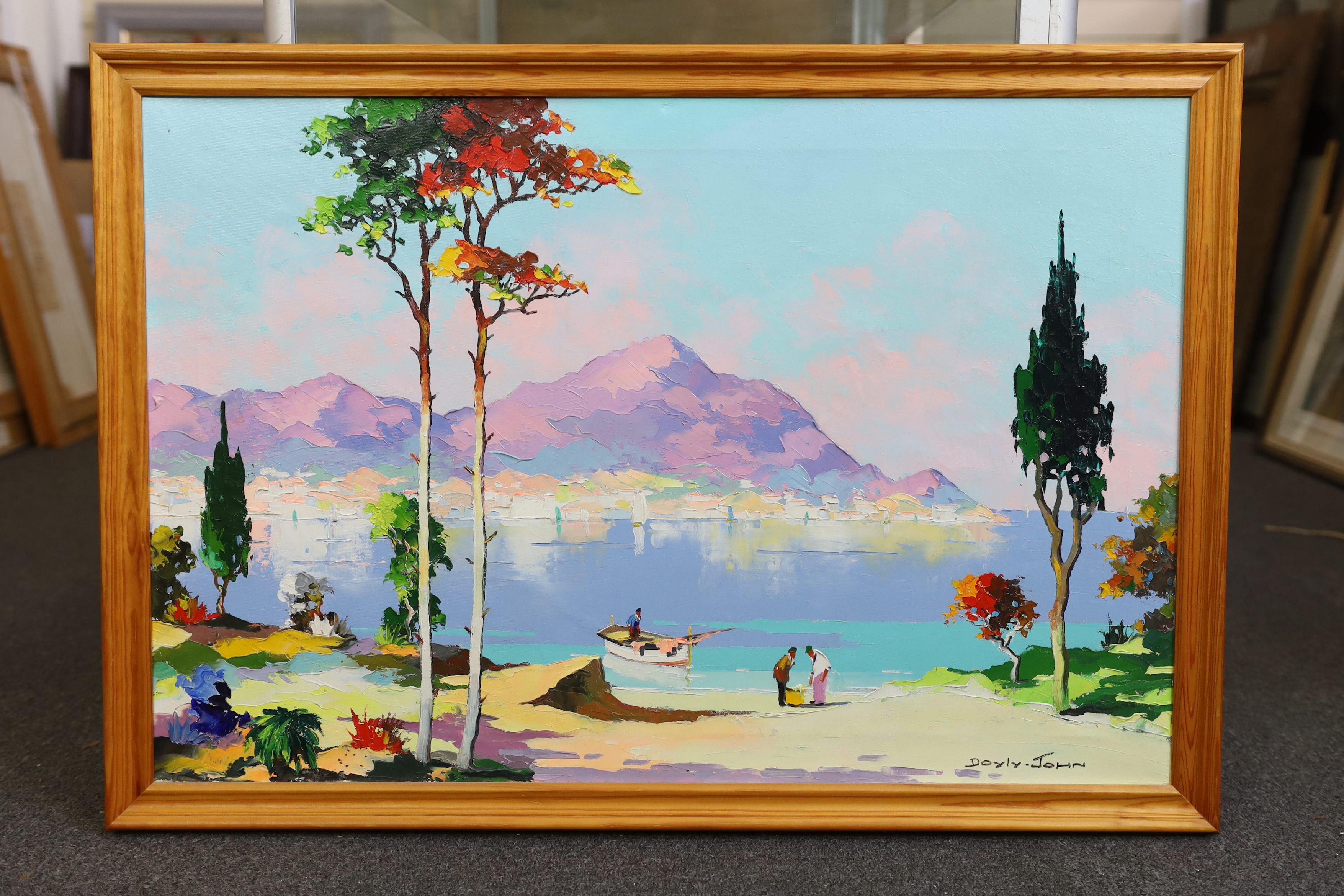 Cecil Rochfort D'Oyly John (English, 1906-1993), Mediterranean landscape, oil on canvas, 50 x 75cm